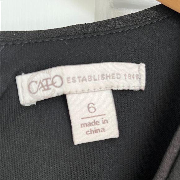 Cato Black Sleeveless Cropped Jumpsuit Size 6 - Picture 2 of 6